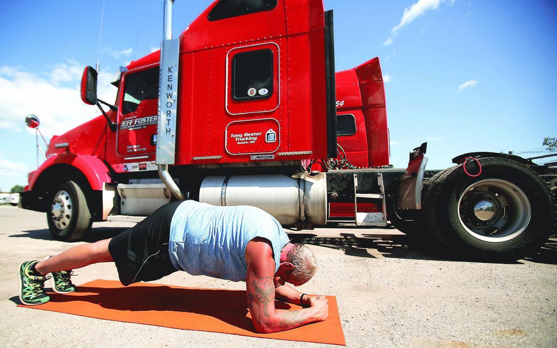 Truck Driver Working Out