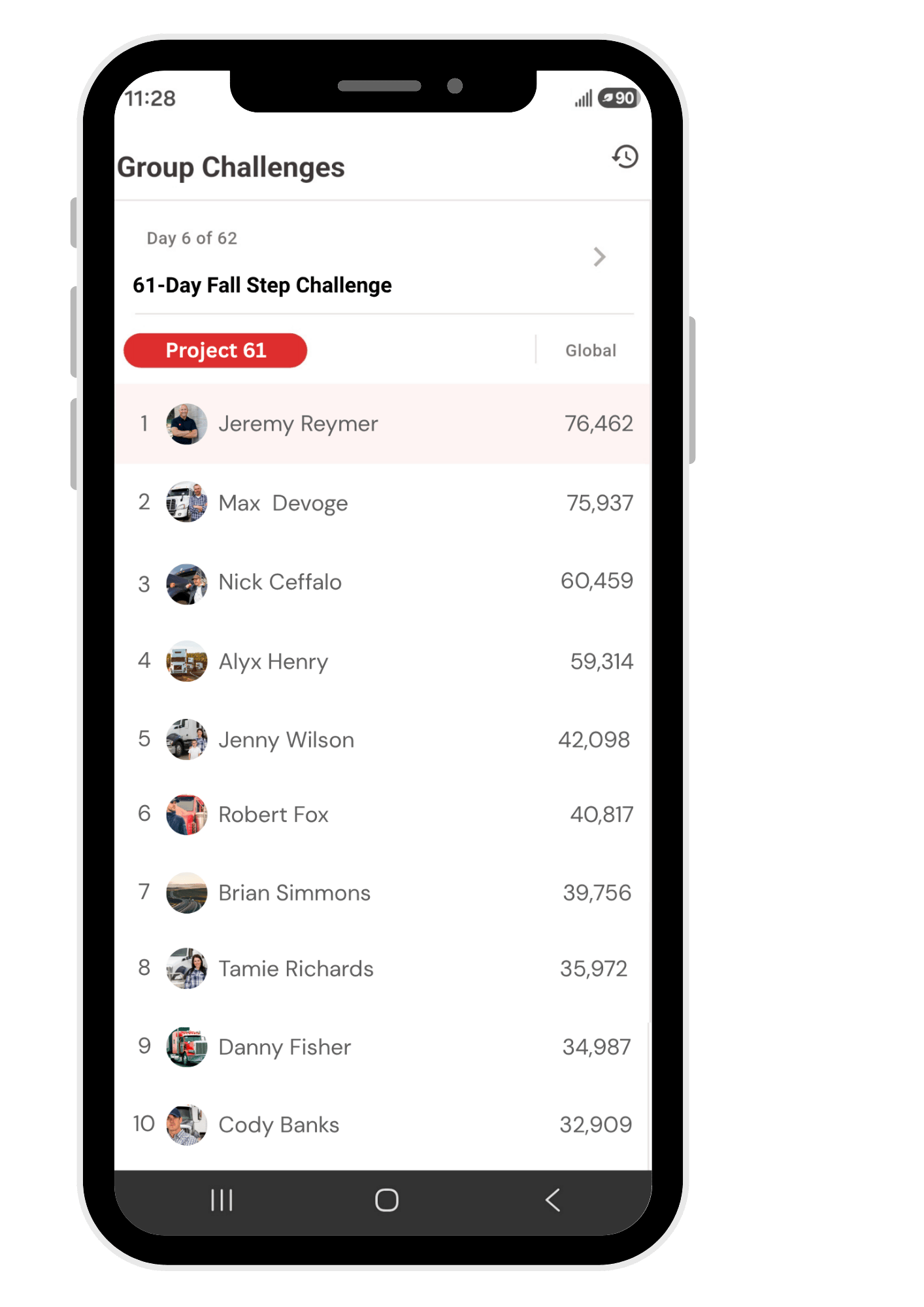 Step Challenge Mock Up